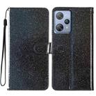 For Blackview A53 Pro Glitter Powder Flip Leather Phone Case(Black) - 1