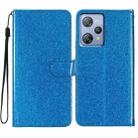 For Blackview A53 Pro Glitter Powder Flip Leather Phone Case(Blue) - 1