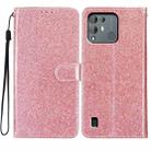 For Blackview A55 Pro Glitter Powder Flip Leather Phone Case(Rose Gold) - 1