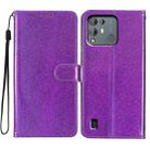 For Blackview A55 Pro Glitter Powder Flip Leather Phone Case(Purple) - 1