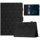 For Lenovo Tab M10 Diamond Texture Embossed Leather Smart Tablet Case(Black) - 1