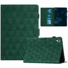 For Lenovo Tab M10 HD 2nd Gen X306 Diamond Texture Embossed Leather Smart Tablet Case(Green) - 1