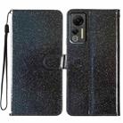 For Ulefone Note 14 Glitter Powder Flip Leather Phone Case(Black) - 1