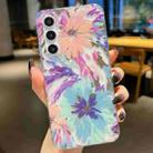For Samsung Galaxy A54 Electroplated Symphony Phone Case(Watercolor Flower) - 1