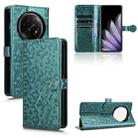 For OPPO Find N5 Honeycomb Dot Texture Leather Phone Case(Green) - 1