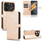 For Tecno Pova 6 Pro Honeycomb Dot Texture Leather Phone Case(Gold) - 1