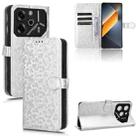 For Tecno Pova 6 Pro Honeycomb Dot Texture Leather Phone Case(Silver) - 1
