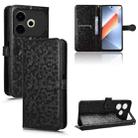 For Tecno Pova 6 Neo Honeycomb Dot Texture Leather Phone Case(Black) - 1