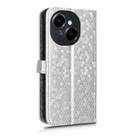 For Tecno Spark Go 2025 / Spark Go 1 Honeycomb Dot Texture Leather Phone Case(Silver) - 3