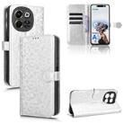 For Tecno Pova 6 Neo 5G / Spark 30 5G Honeycomb Dot Texture Leather Phone Case(Silver) - 1