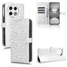 For Tecno Spark 30 Pro 4G Honeycomb Dot Texture Leather Phone Case(Silver) - 1