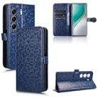 For Tecno Camon 40 Pro 4G / 5G Honeycomb Dot Texture Leather Phone Case(Blue) - 1