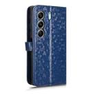 For Tecno Camon 40 Pro 4G / 5G Honeycomb Dot Texture Leather Phone Case(Blue) - 3