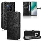 For Tecno Camon 40 Premier Honeycomb Dot Texture Leather Phone Case(Black) - 1