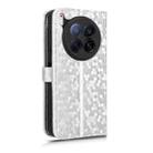 For Tecno Camon 40 Premier Honeycomb Dot Texture Leather Phone Case(Silver) - 3