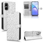 For Tecno Pop 10 / Infinix Smart 10 4G Honeycomb Dot Texture Leather Phone Case(Silver) - 1