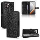 For Tecno Pova 7 4G Honeycomb Dot Texture Leather Phone Case(Black) - 1