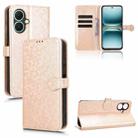 For Tecno Spark Go 2 4G Honeycomb Dot Texture Leather Phone Case(Gold) - 1