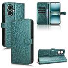 For Tecno Spark Go 2 4G Honeycomb Dot Texture Leather Phone Case(Green) - 1