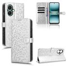 For Tecno Spark Go 2 4G Honeycomb Dot Texture Leather Phone Case(Silver) - 1