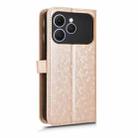For Tecno Spark 40 4G Honeycomb Dot Texture Leather Phone Case(Gold) - 3