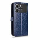 For Tecno Spark 40 4G Honeycomb Dot Texture Leather Phone Case(Blue) - 3