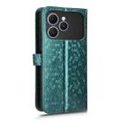 For Tecno Spark 40 4G Honeycomb Dot Texture Leather Phone Case(Green) - 3