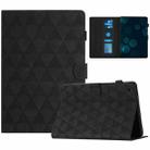 For Samsung Galaxy Tab A8 10.5 2021/2022 Diamond Texture Embossed Leather Smart Tablet Case(Black) - 1