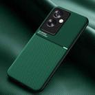 For OPPO A2 Classic Tilt Strip Grain Magnetic Shockproof PC + TPU Phone Case(Green) - 1
