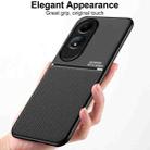 For OPPO A60 Classic Tilt Strip Grain Magnetic PC Hybrid TPU Phone Case(Black) - 2