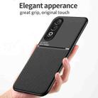 For OPPO K12 Classic Tilt Strip Grain Magnetic Shockproof PC + TPU Phone Case(Black) - 2