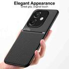 For OPPO A3x 5G India Classic Tilt Strip Grain Magnetic PC Hybrid TPU Phone Case(Red) - 2