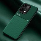 For OPPO  Reno14 Global Classic Tilt Strip Grain Magnetic PC Hybrid TPU Phone Case(Green) - 1