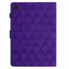 For Samsung Galaxy Tab A9 Diamond Texture Embossed Leather Tablet Case(Purple) - 4