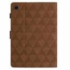 For Samsung Galaxy Tab A9 Diamond Texture Embossed Leather Tablet Case(Brown) - 4