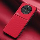 For Realme 11 Classic Tilt Strip Grain Magnetic Shockproof PC + TPU Phone Case(Red) - 1