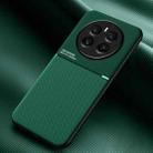 For Realme 12+ Classic Tilt Strip Grain Magnetic PC Hybrid TPU Phone Case(Green) - 1