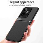 For Realme GT 7 Global Classic Tilt Strip Grain Magnetic PC Hybrid TPU Phone Case(Black) - 2