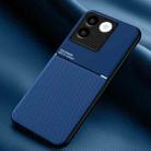 For vivo S17e Classic Tilt Strip Grain Magnetic Shockproof PC + TPU Phone Case(Blue) - 1