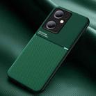 For vivo Y78+ Classic Tilt Strip Grain Magnetic Shockproof PC + TPU Phone Case(Green) - 1