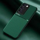 For vivo Y100 5G IDN Classic Tilt Strip Grain Magnetic Shockproof PC + TPU Phone Case(Green) - 1