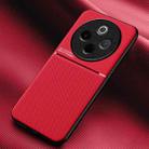 For vivo Y300 Pro Classic Tilt Strip Grain Magnetic PC Hybrid TPU Phone Case(Red) - 1