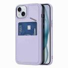 For iPhone 15 DUX DUCIS Rafi II Series MagSafe Magnetic Holder RFID Phone Case(Purple) - 1