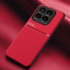 For Xiaomi 14 Pro Classic Tilt Strip Grain Magnetic Shockproof PC + TPU Phone Case(Red) - 1