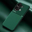 For Xiaomi Redmi Note 13 4G Classic Tilt Strip Grain Magnetic Shockproof PC + TPU Phone Case(Green) - 1