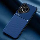 For Huawei Pura 70 Classic Tilt Strip Grain Magnetic Shockproof PC + TPU Phone Case(Blue) - 1