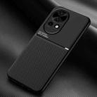 For Huawei nova 13 Classic Tilt Strip Grain Magnetic PC Hybrid TPU Phone Case(Black) - 1