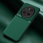 For Huawei Mate 70 Classic Tilt Strip Grain Magnetic PC Hybrid TPU Phone Case(Green) - 1