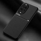 For Huawei nova 14 Pro Classic Tilt Strip Grain Magnetic PC Hybrid TPU Phone Case(Black) - 1