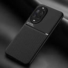 For Huawei nova 14 Ultra Classic Tilt Strip Grain Magnetic PC Hybrid TPU Phone Case(Black) - 1